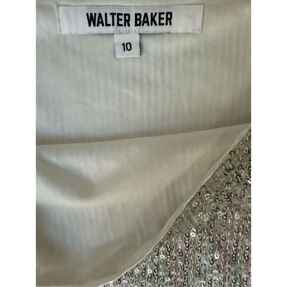 Walter Baker Crista Midi Skirt- Ice Sequin Size 10 - Picture 8 of 11